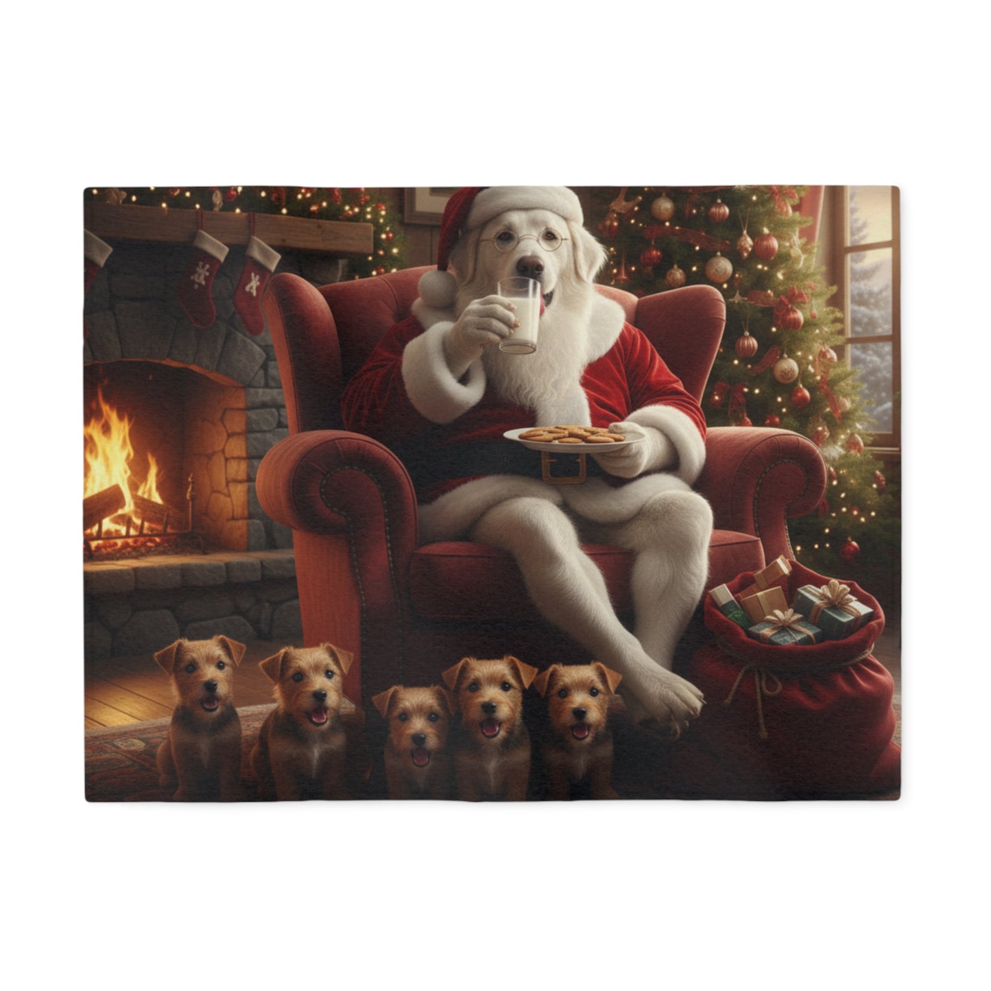 Milk and Cookies with Santa Blanket