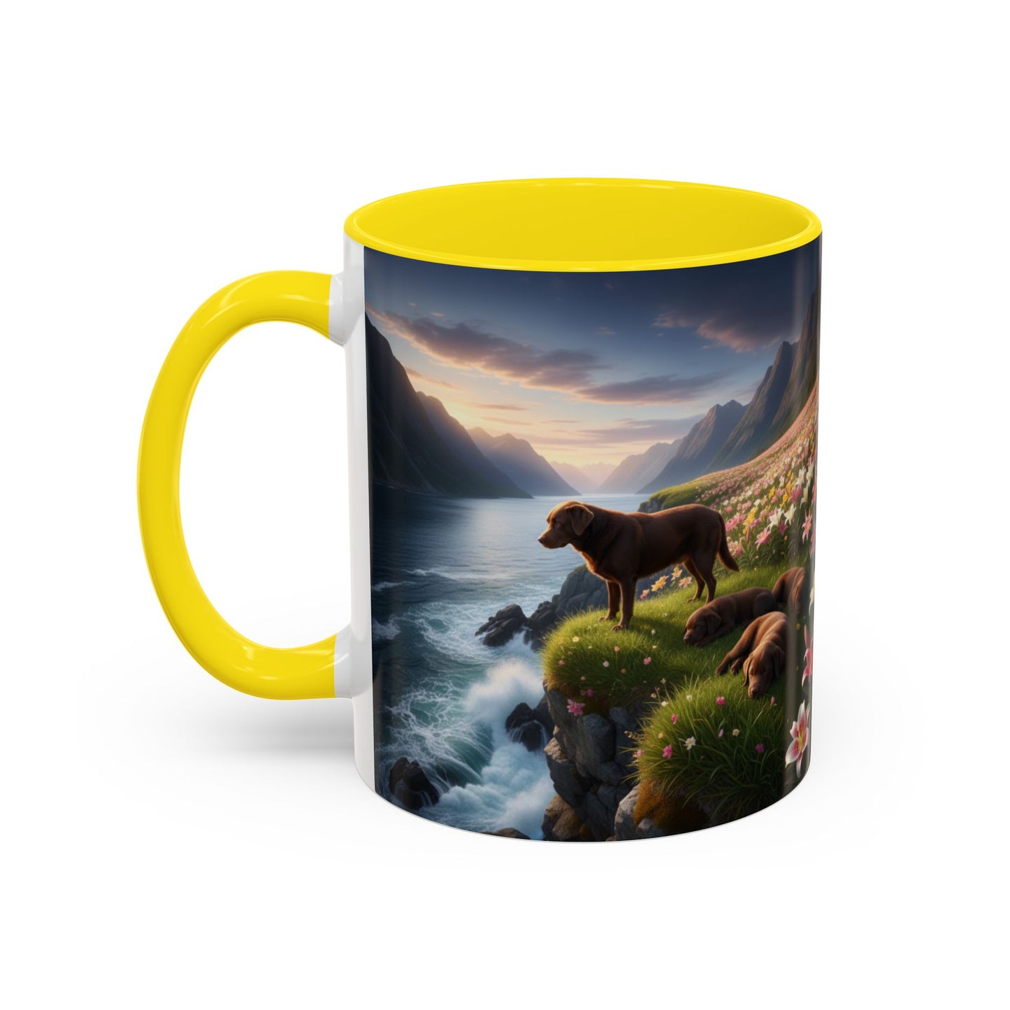 Chocolate Labrador Retriever Accent Mug – Ceramic Coffee Cup
