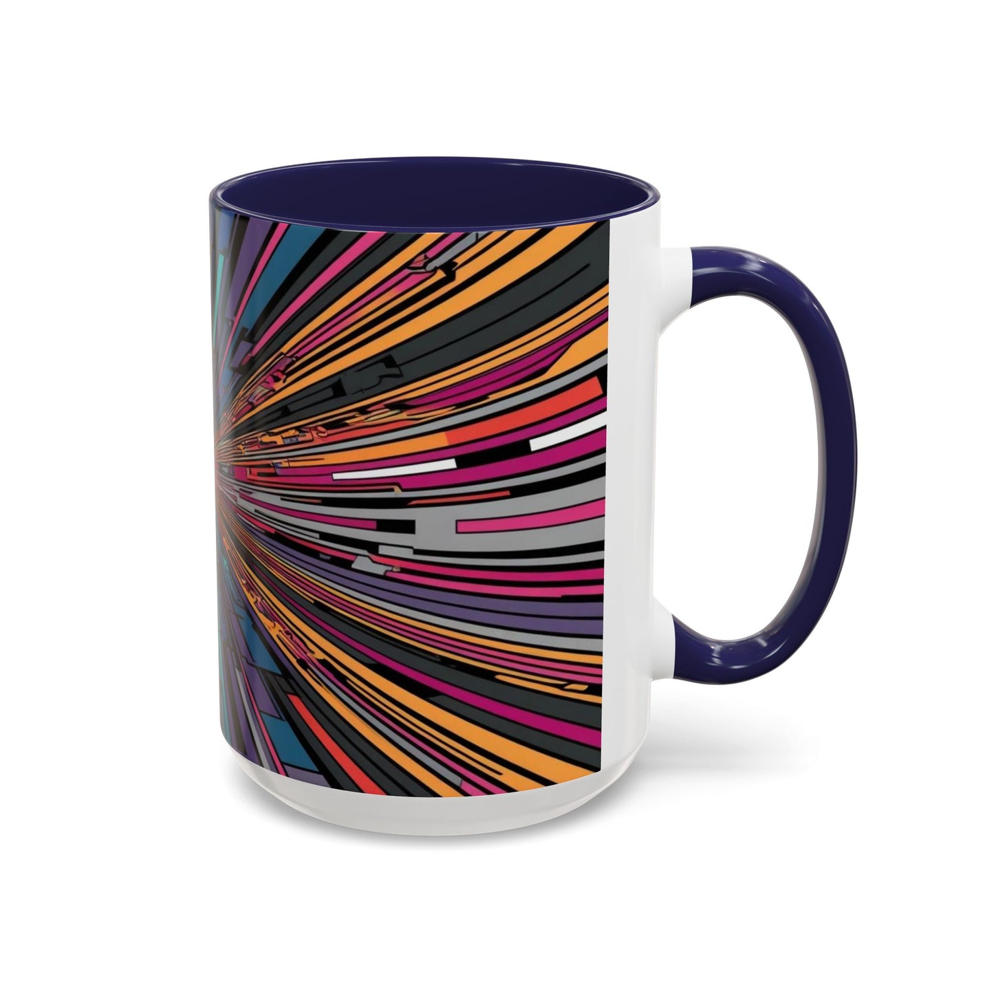 Optical Illusion Accent Mug – Ceramic Coffee Cup
