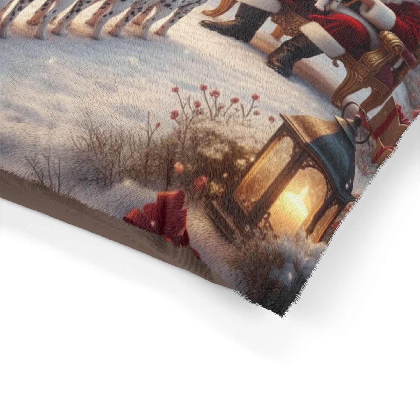 Santa and Dalmatian Puppies Pet Bed