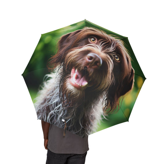 German Wirehaired Pointer Semi-Automatic Foldable Umbrella