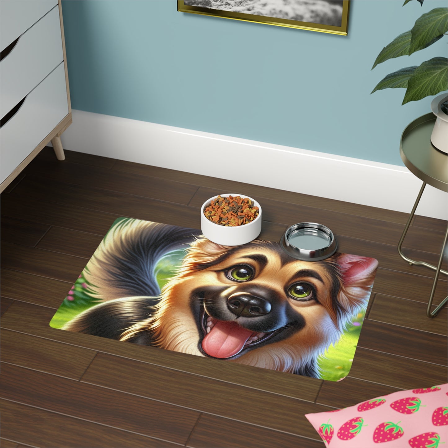 Pet Food Mat (12x18) - German Shepherd