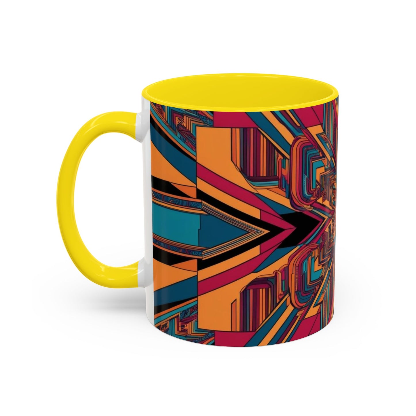 Optical Illusion Accent Mug – Ceramic Coffee Cup