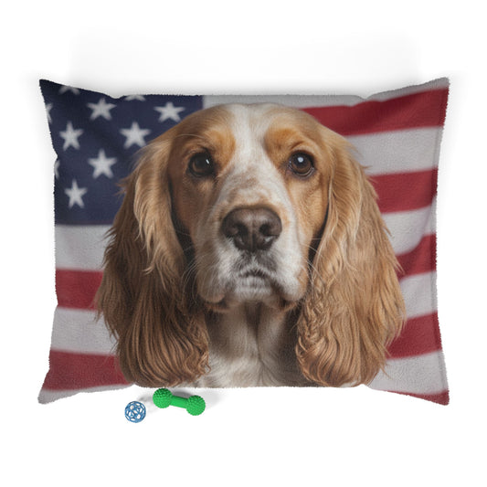 American Cocker Spaniel Patriotic Pet Bed
