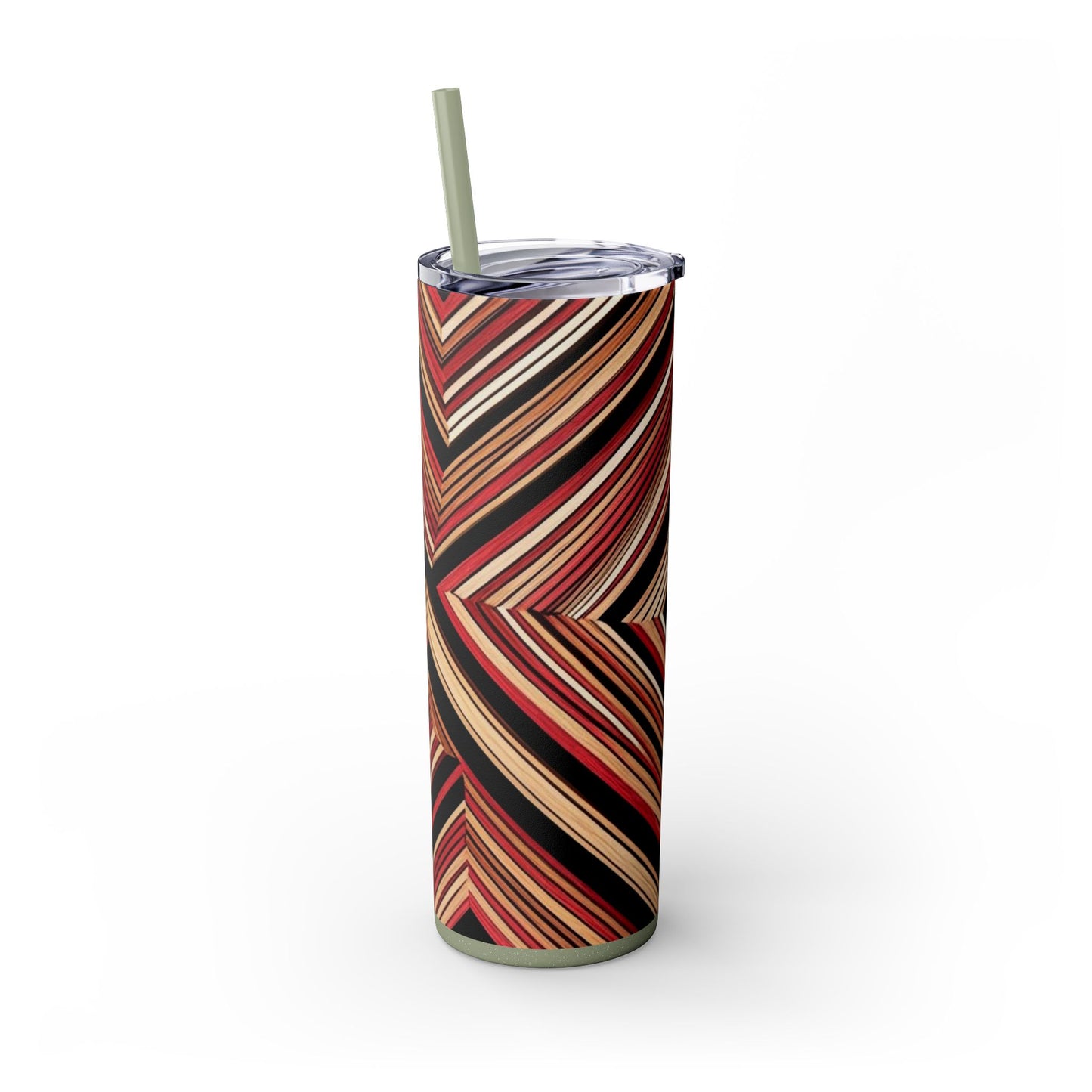 Optical Illusion Skinny Tumbler with Straw, 20oz