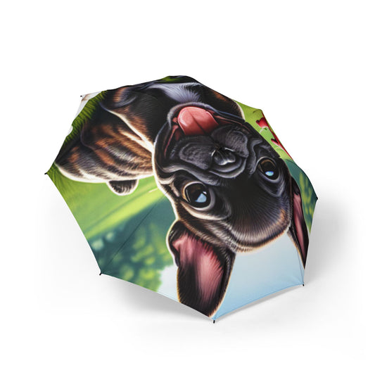 French Bulldog Semi-Automatic Foldable Umbrella