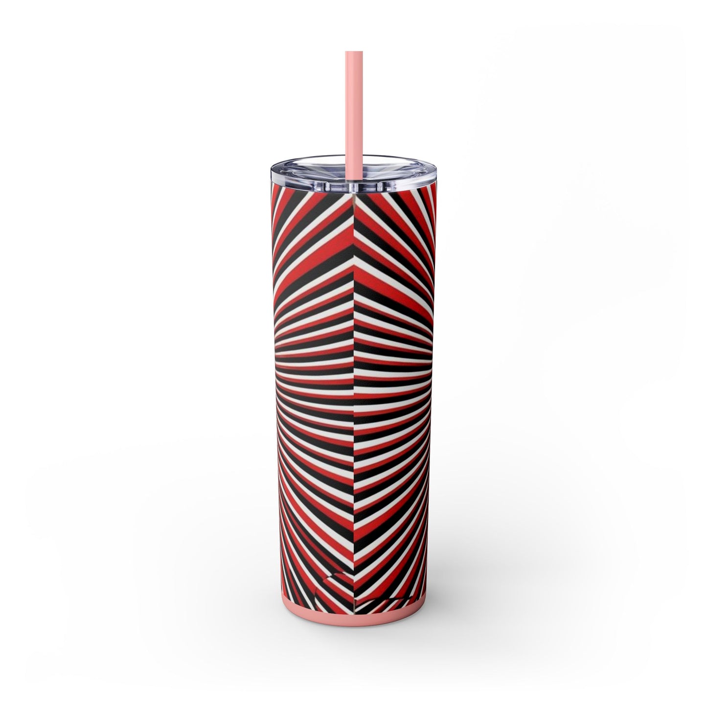 Optical Illusion Skinny Tumbler with Straw, 20oz