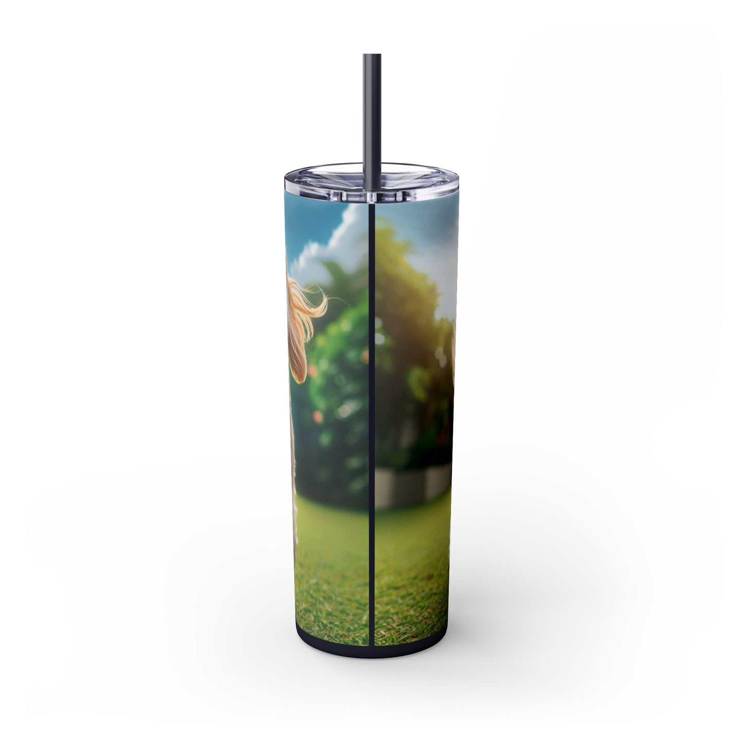 Skinny Tumbler with Straw – 20 oz Stainless Steel Cup