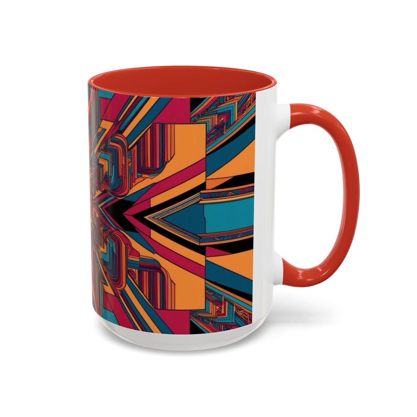 Optical Illusion Accent Mug – Ceramic Coffee Cup