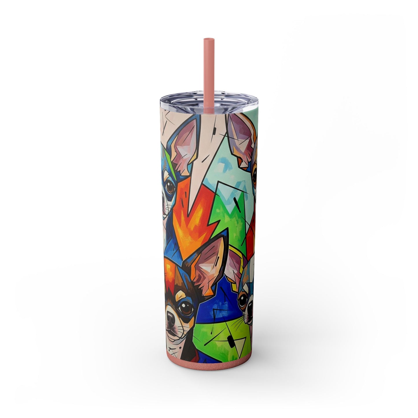 Skinny Tumbler with Straw – 20 oz Stainless Steel Cup