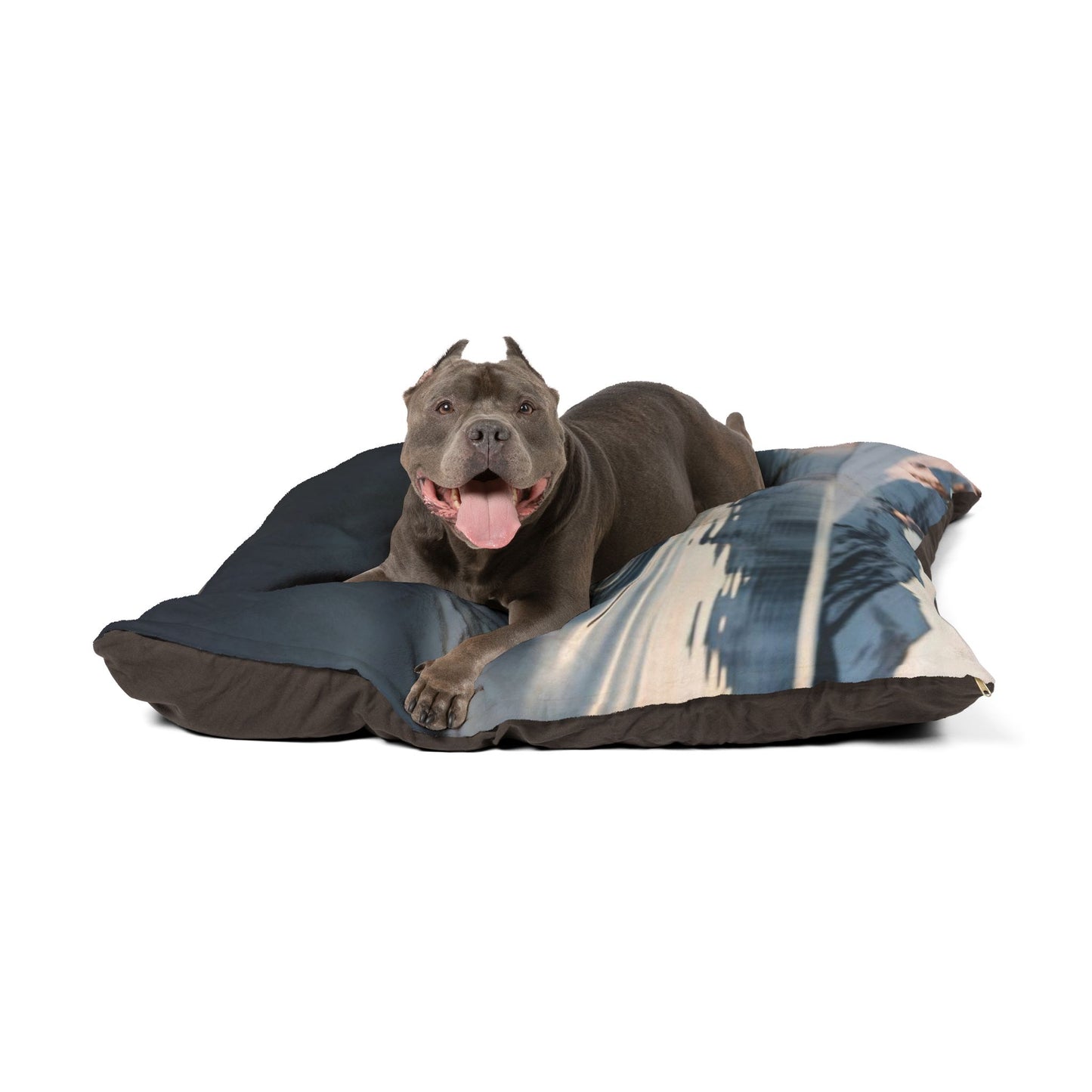 Ripple in a Snowy Mountain Lake Pet Bed