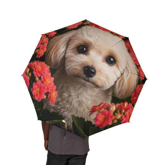 Miniature Poodle Semi-Automatic Foldable Umbrella