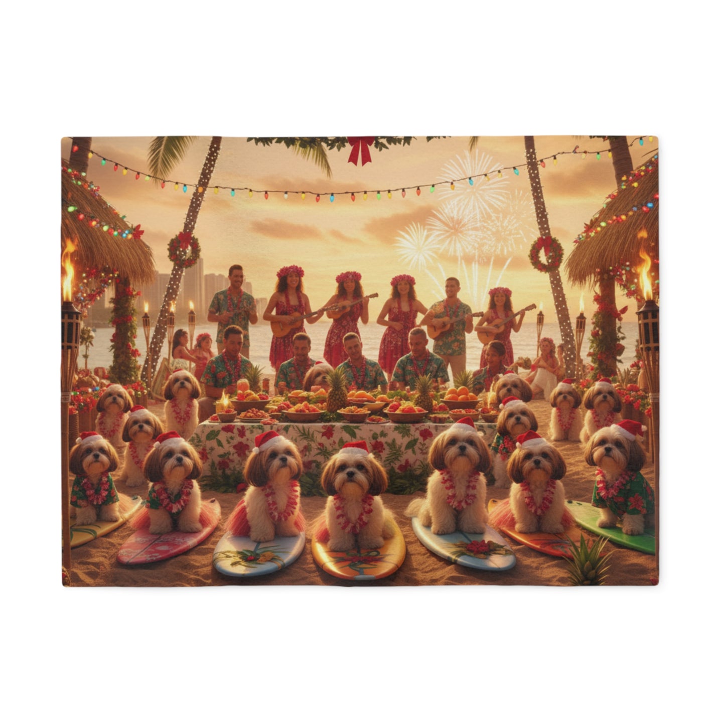 Hawaiian Holiday Luau Blanket