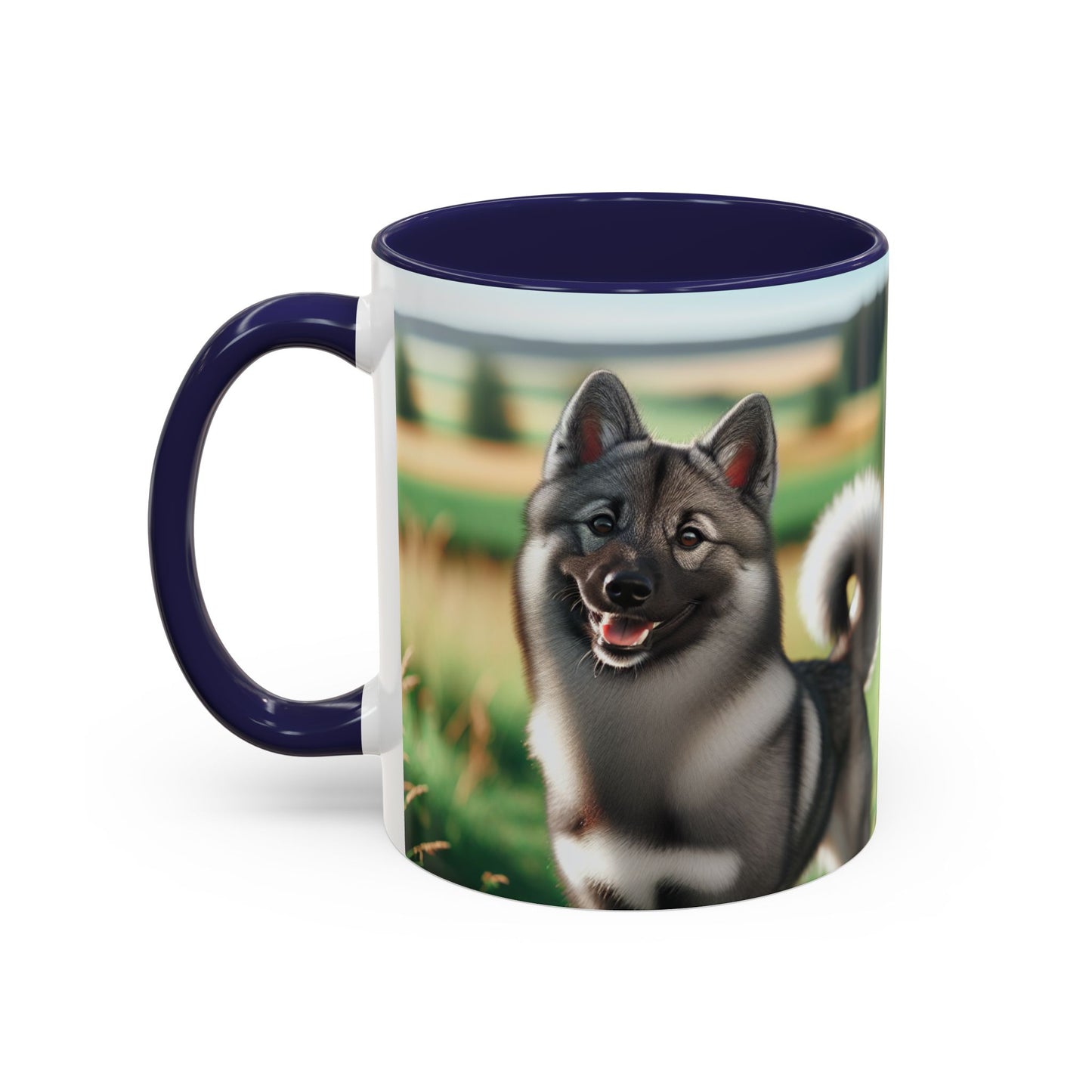 Norwegian Elkhound Accent Coffee Mug - Perfect Gift for Dog Lovers