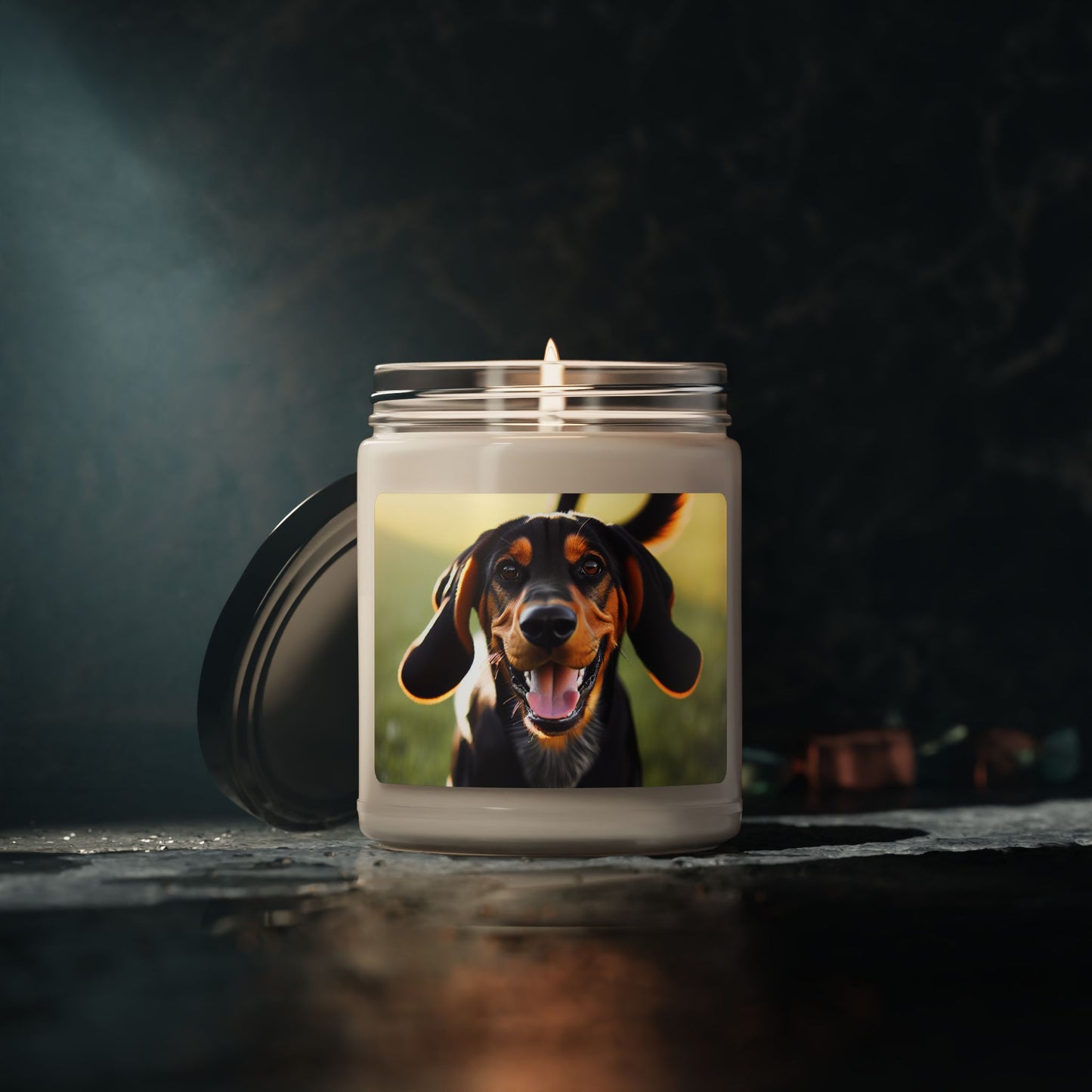 Black and Tan Coonhound- Scented Soy Candle, 9oz