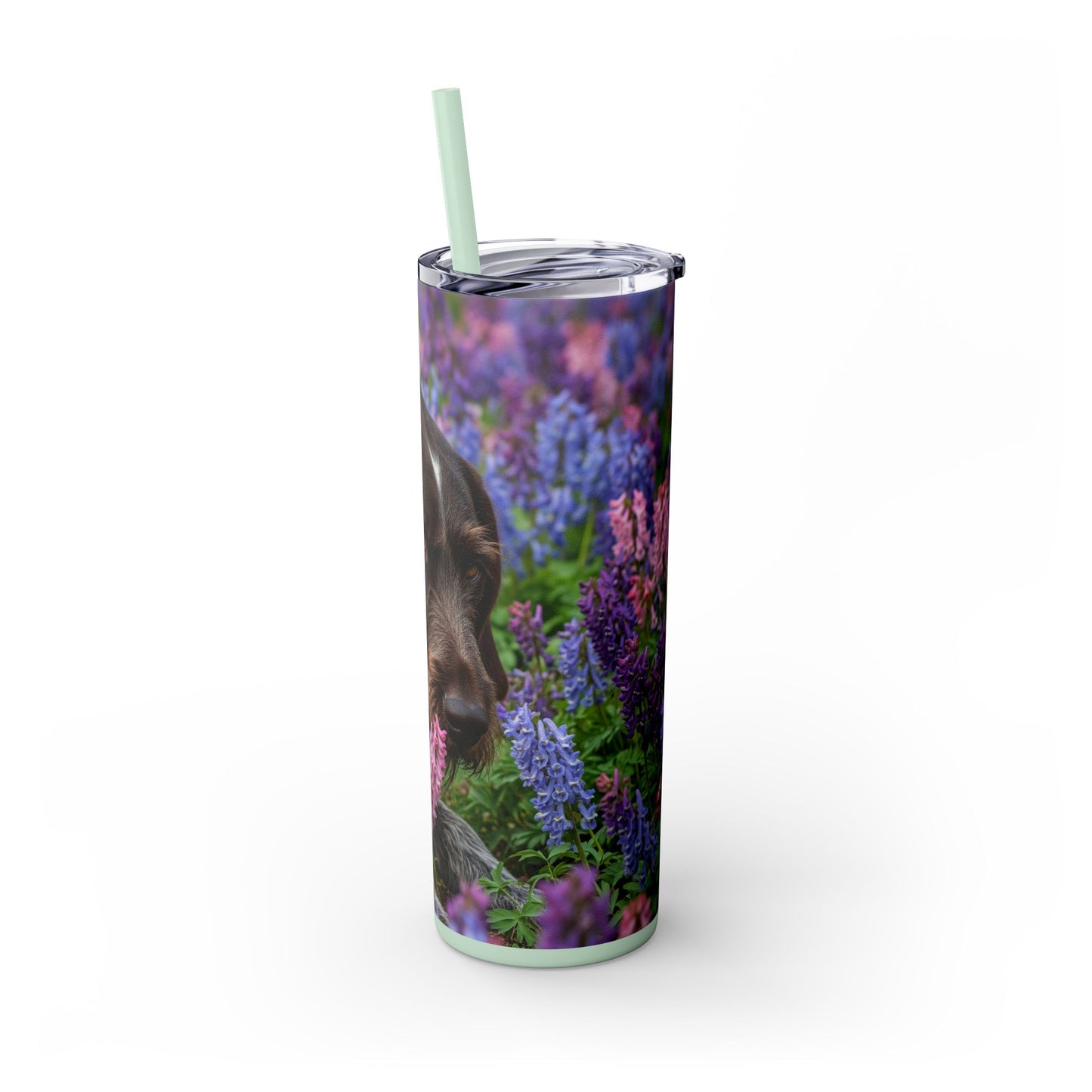Wirehaired Slovakian Pointer Skinny Tumbler with Straw, 20oz