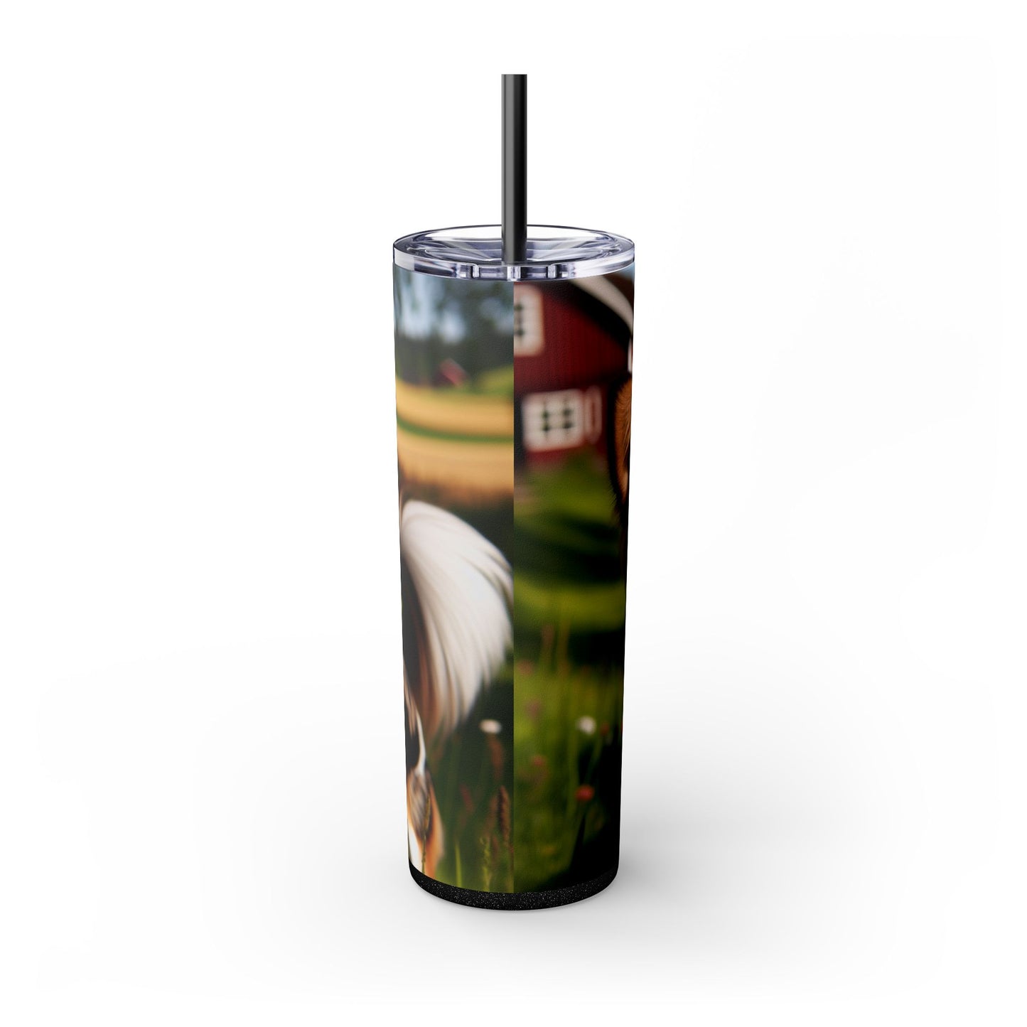 Skinny Tumbler with Straw – 20 oz Stainless Steel Cup