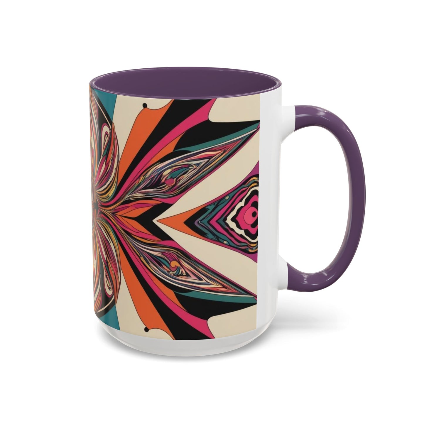 Optical Illusion Accent Mug – Ceramic Coffee Cup