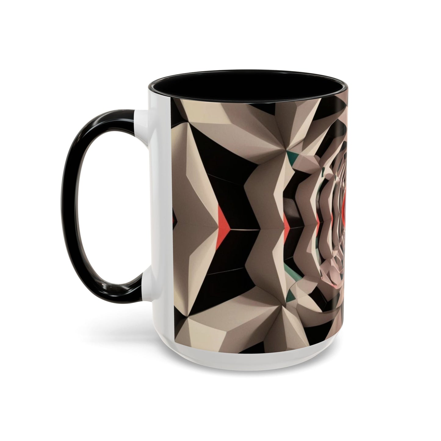 Optical Illusion Accent Mug – Ceramic Coffee Cup