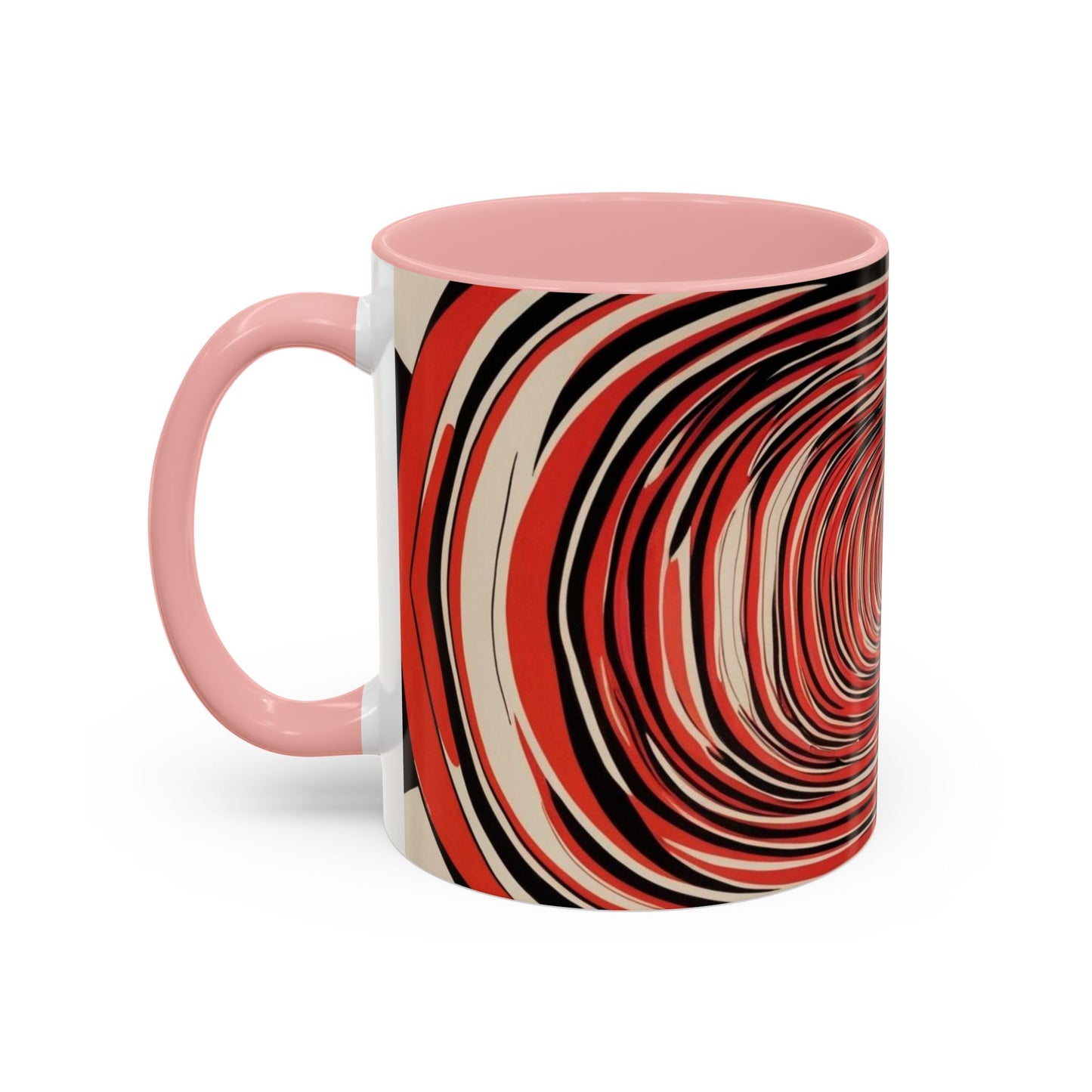 Optical Illusion Accent Mug – Ceramic Coffee Cup