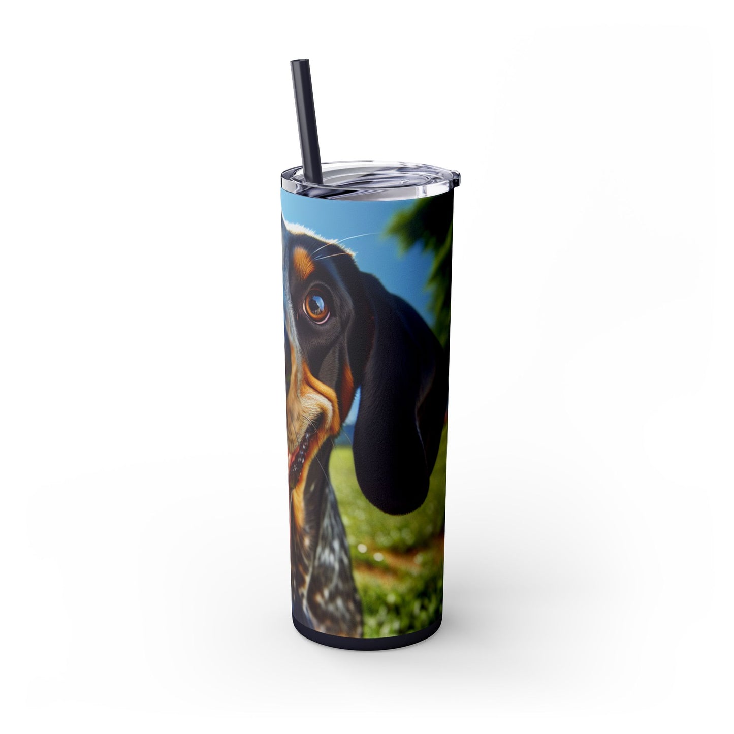 Bluetick Coonhound Tumbler with Straw, 20oz