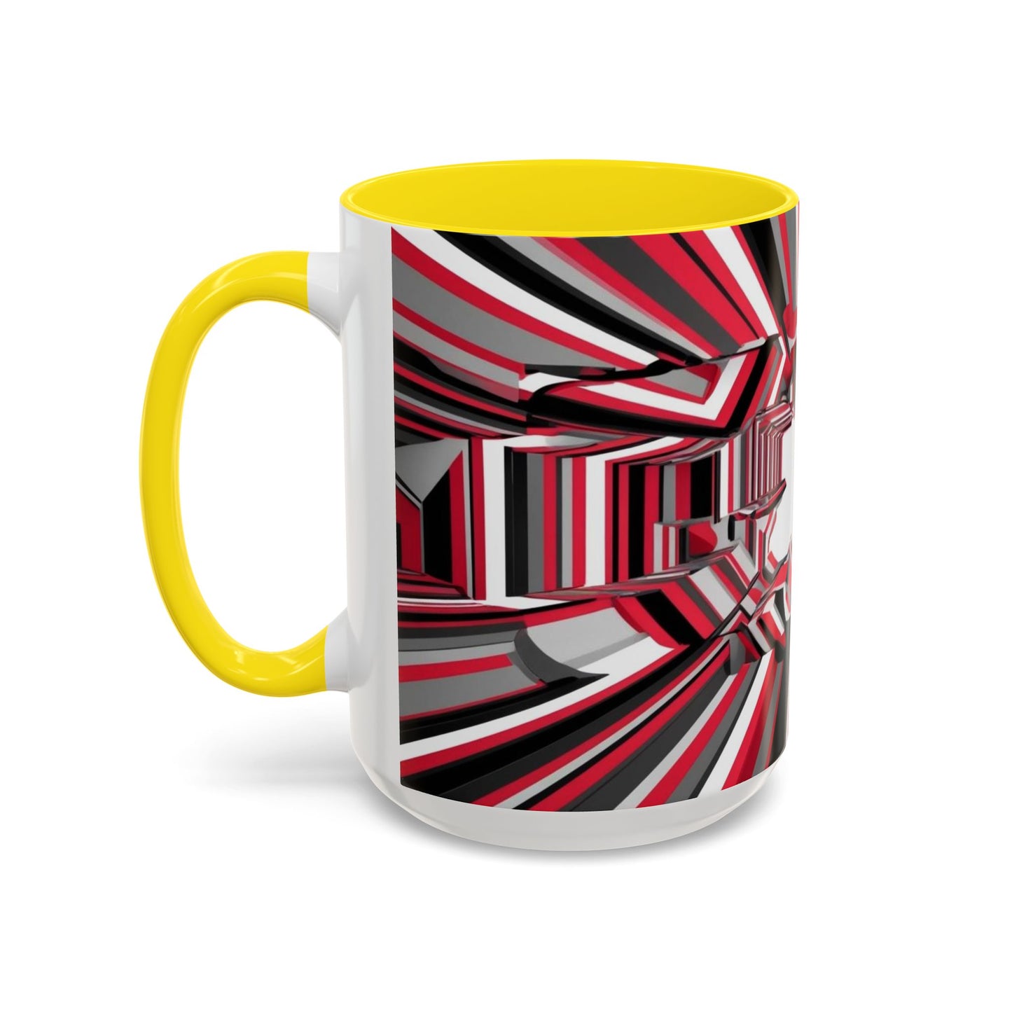 Optical Illusion Accent Mug – Ceramic Coffee Cup