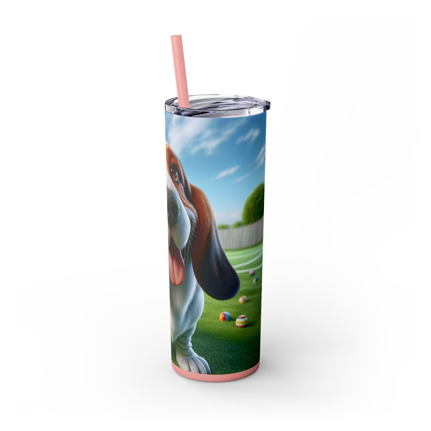 Basset Hound Tumbler with Straw, 20oz