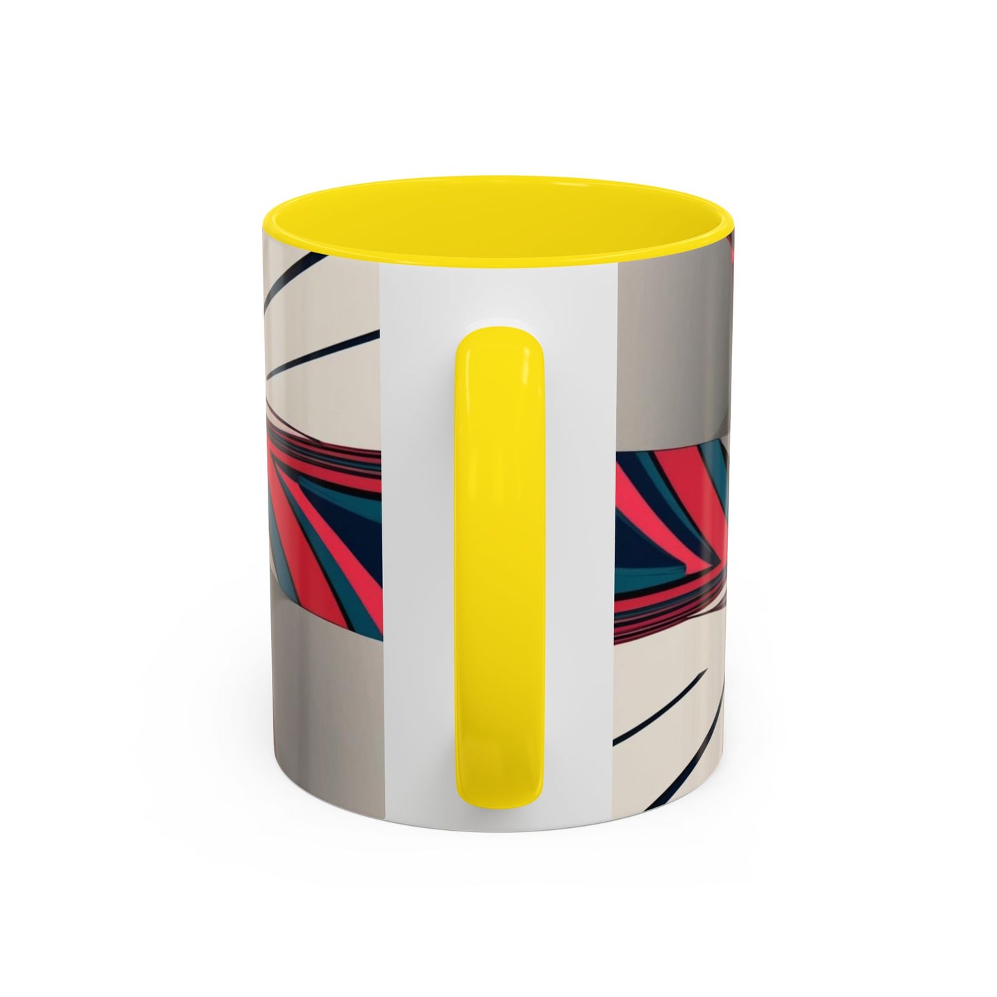 Optical Illusion Accent Mug – Ceramic Coffee Cup
