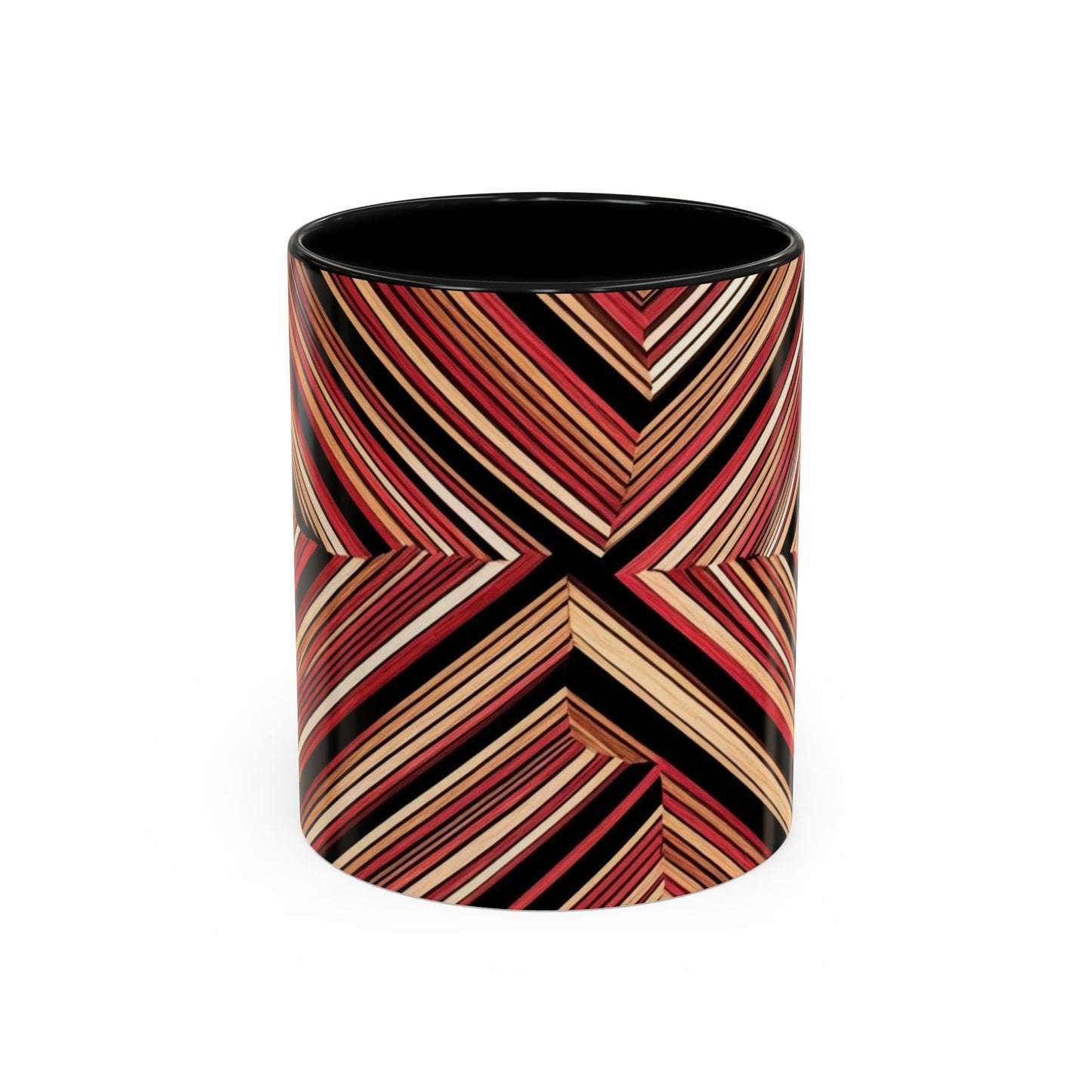 Optical Illusion Accent Mug – Ceramic Coffee Cup