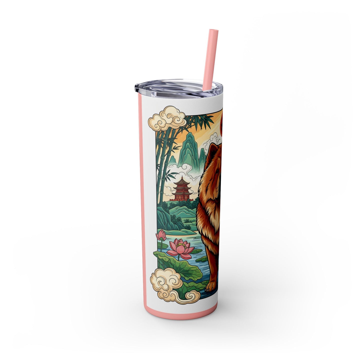 Skinny Tumbler with Straw – 20 oz Stainless Steel Cup