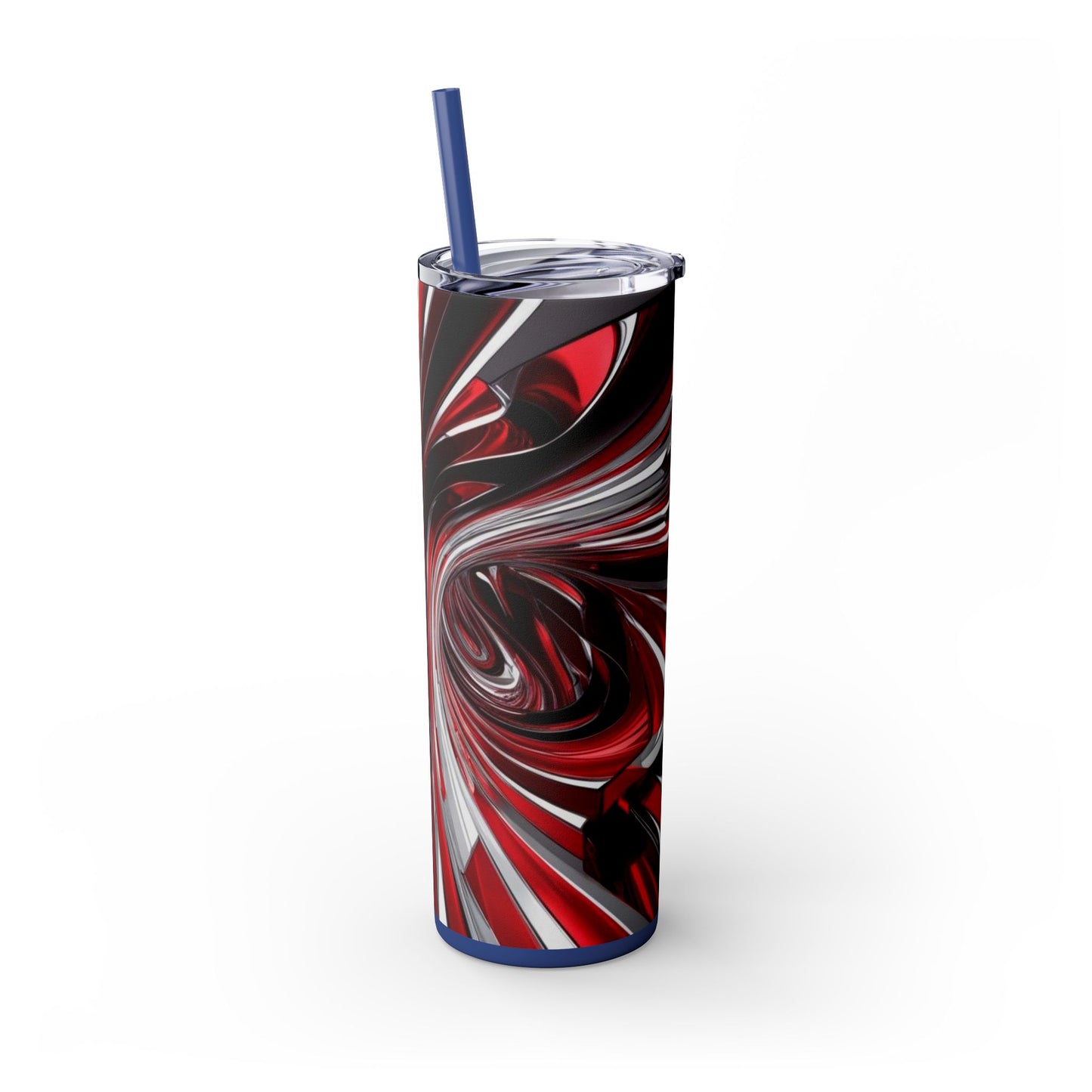 Optical Illusion Skinny Tumbler with Straw, 20oz