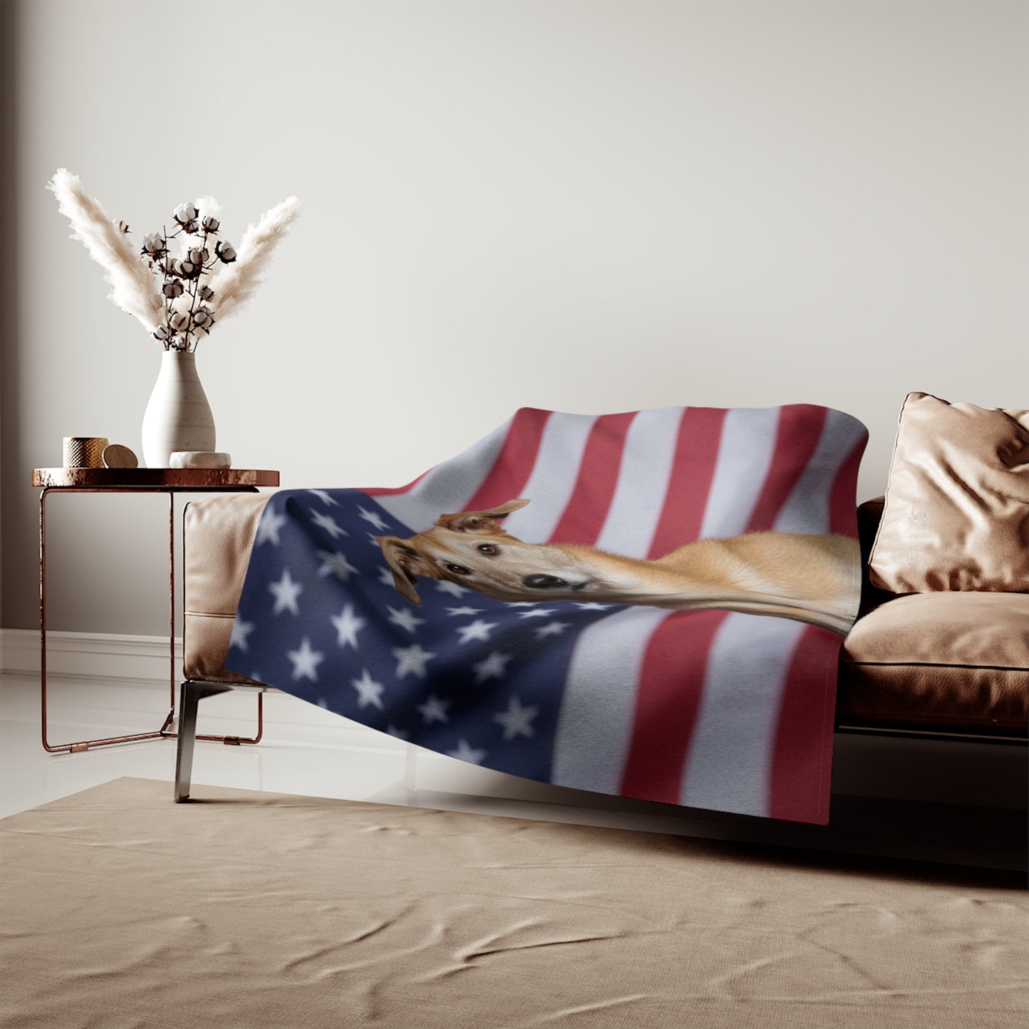 American Staghound Patriotic Blanket