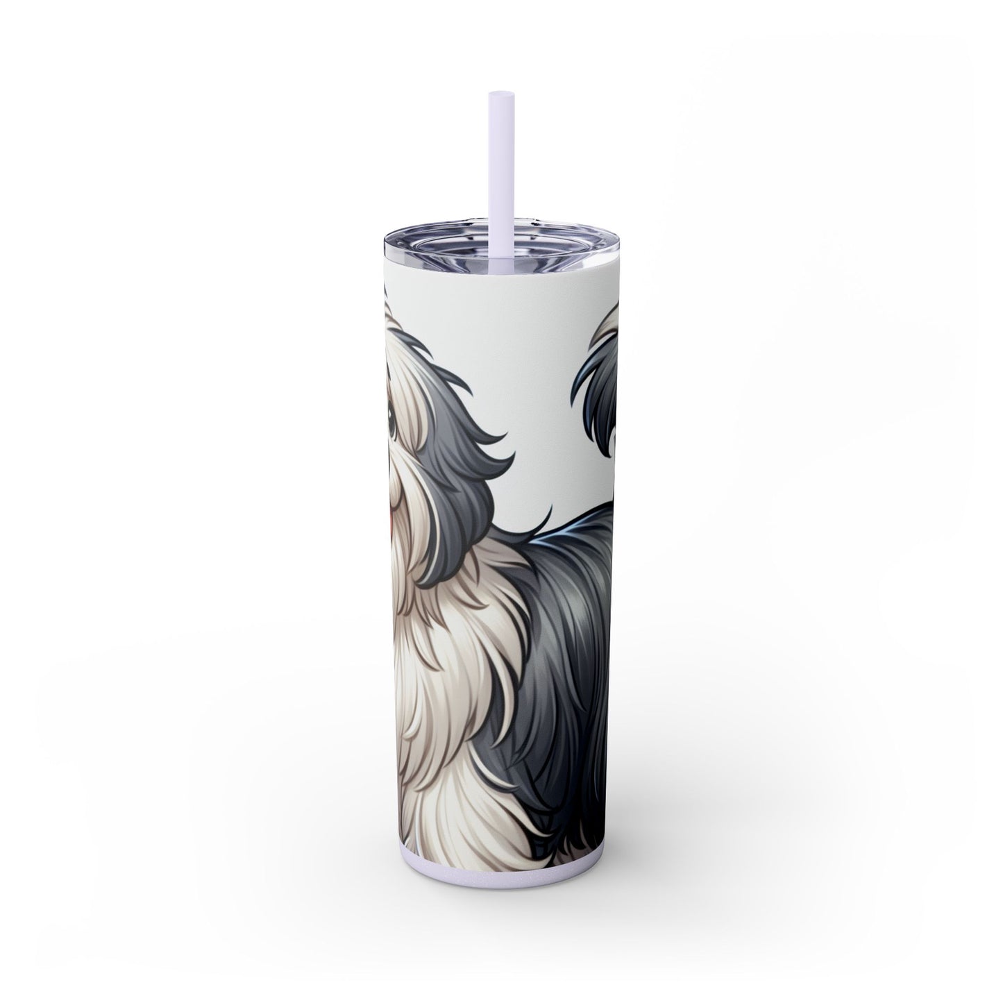 Old English Sheepdog Tumbler with Straw, 20oz