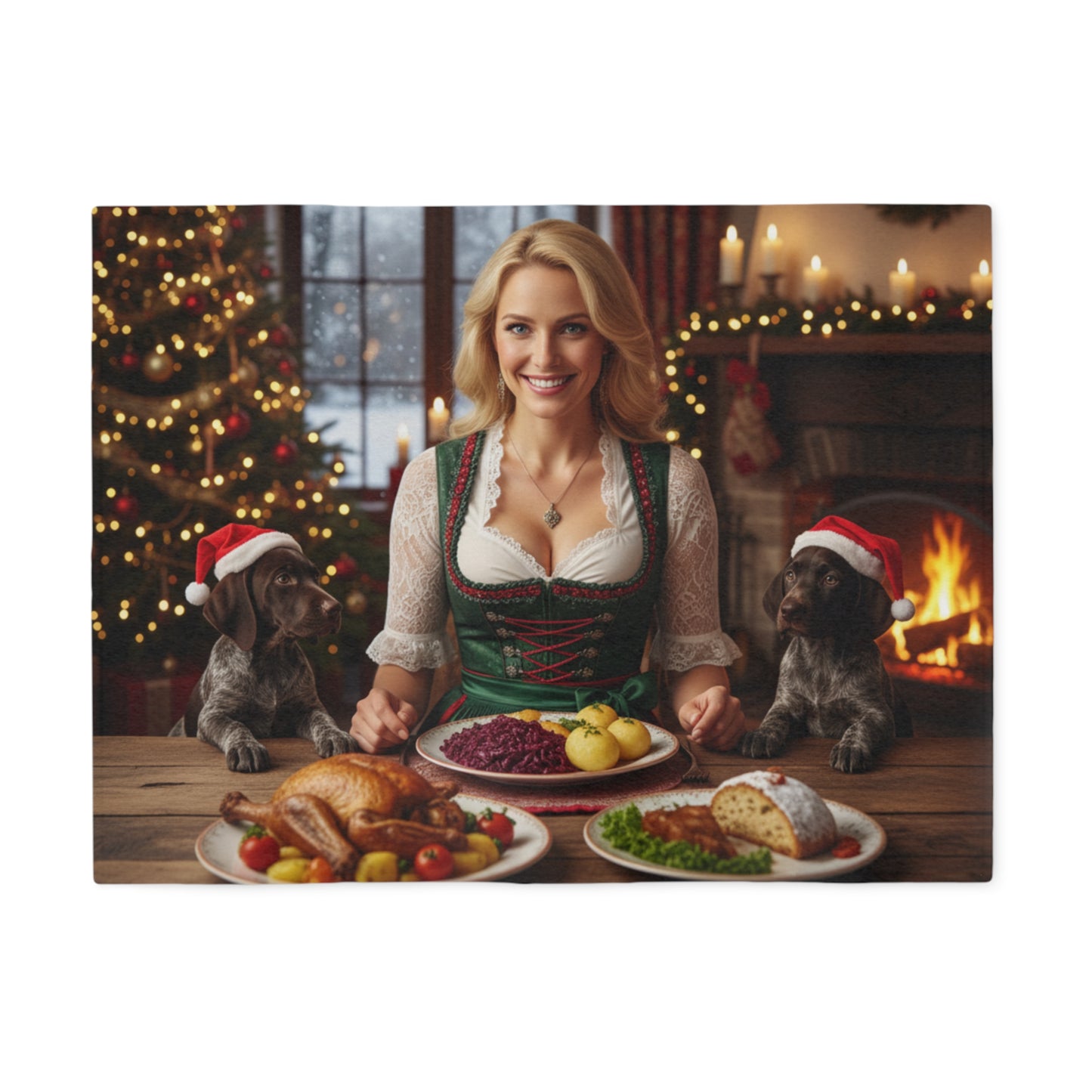 German Holiday Feast Blanket