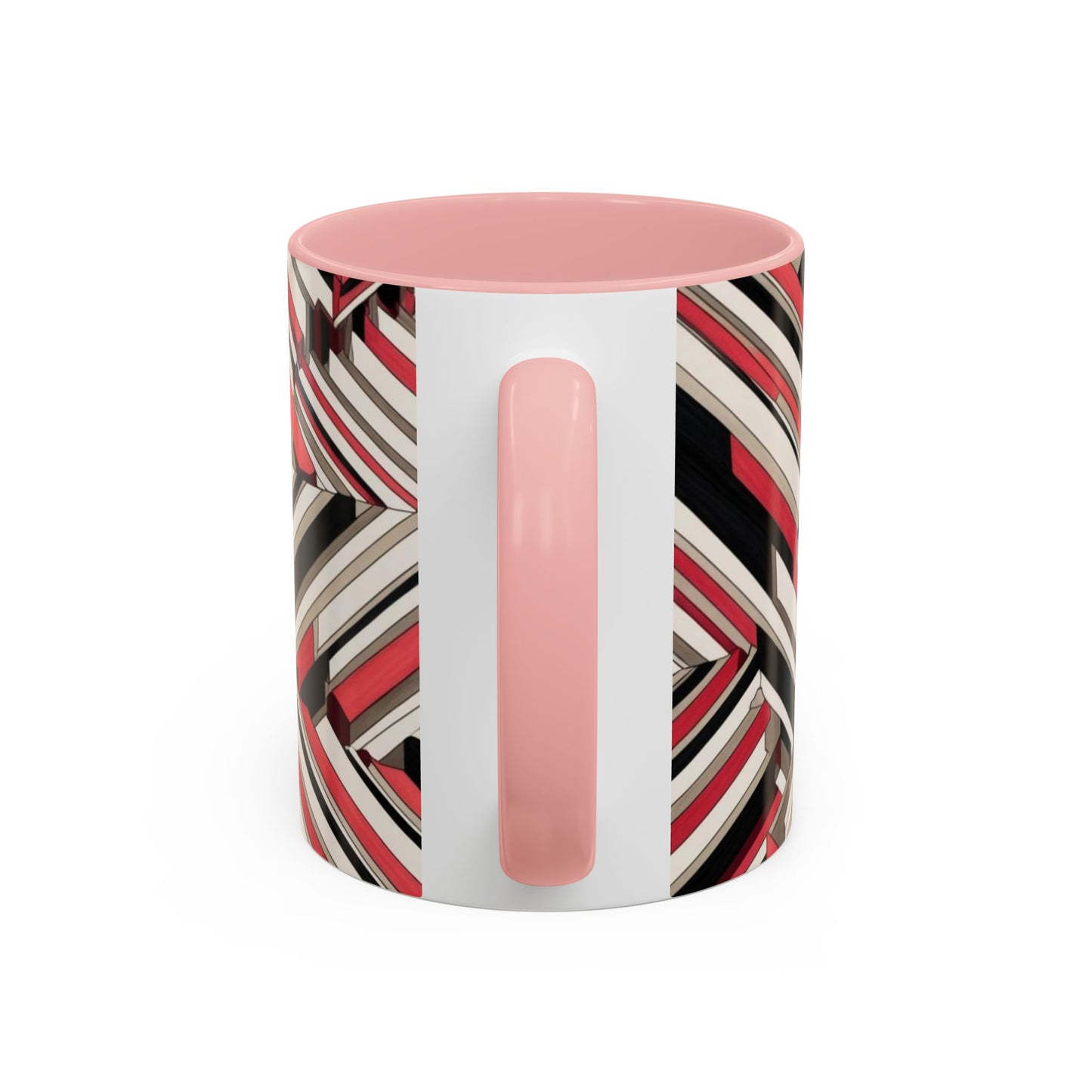 Optical Illusion Accent Mug – Ceramic Coffee Cup