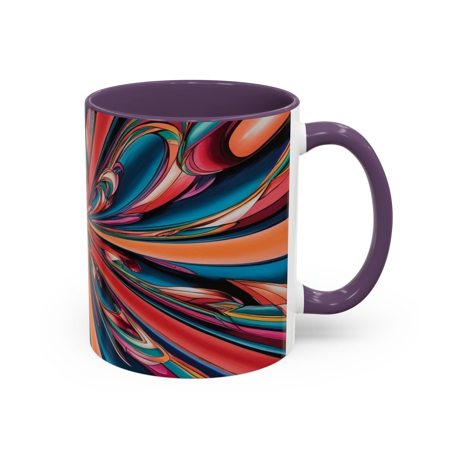 Optical Illusion Accent Mug – Ceramic Coffee Cup
