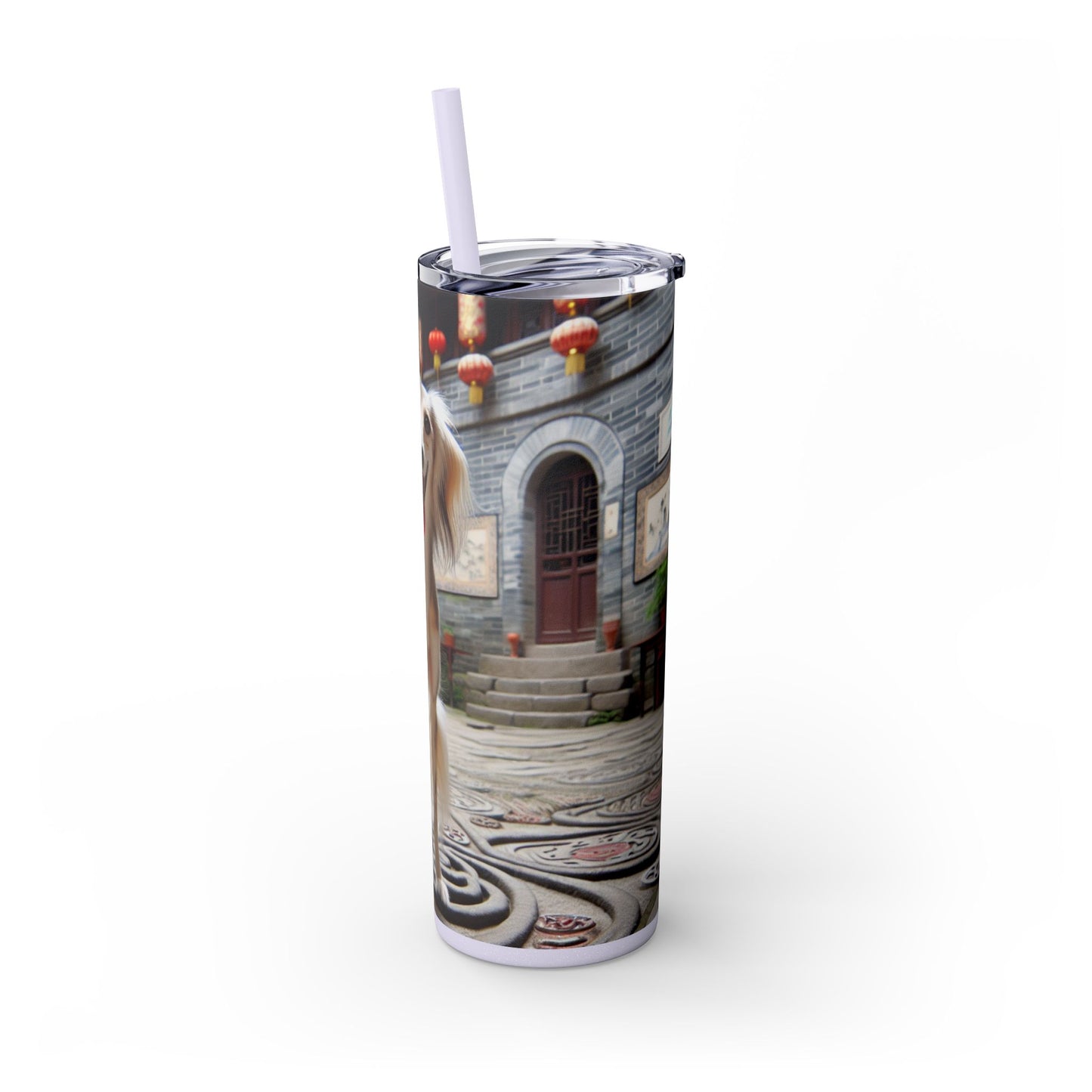 Gobelet Saluki chinois avec paille, 590 ml