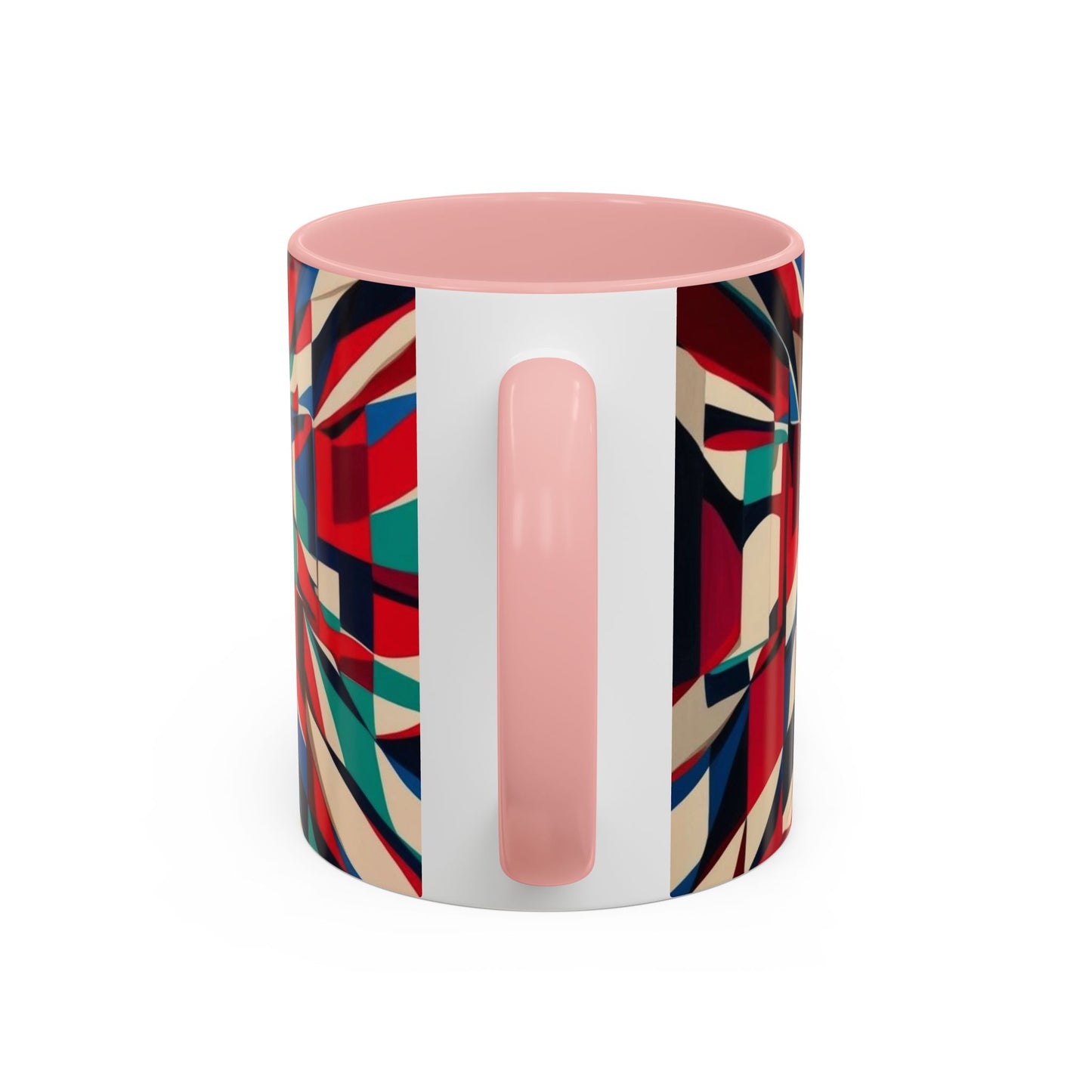 Optical Illusion Accent Mug – Ceramic Coffee Cup