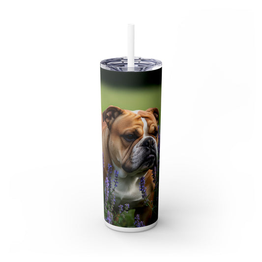 British Bulldog Tumbler with Straw, 20oz