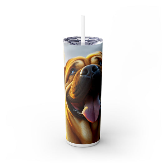 Bully Kutta Skinny Tumbler with Straw, 20oz