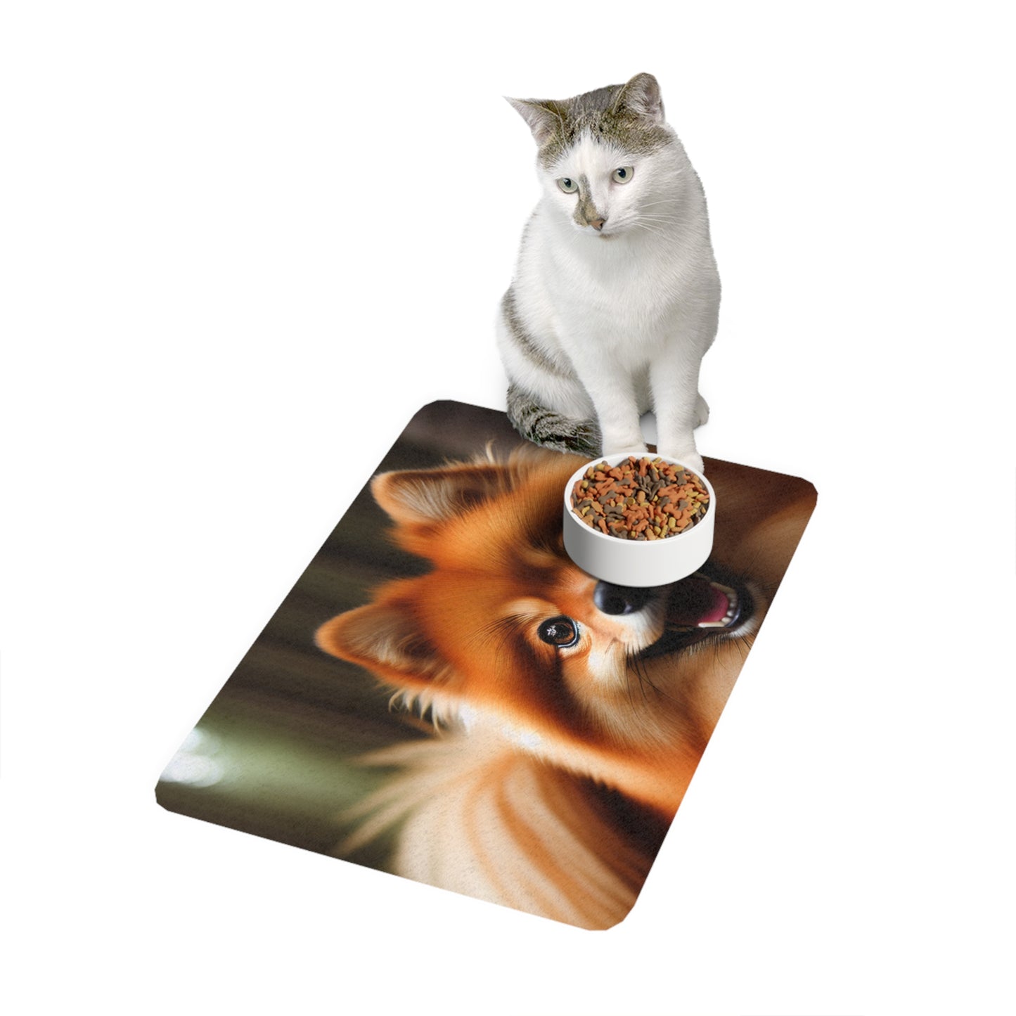 Pet Food Mat (12x18) - Finnish Spitz Design