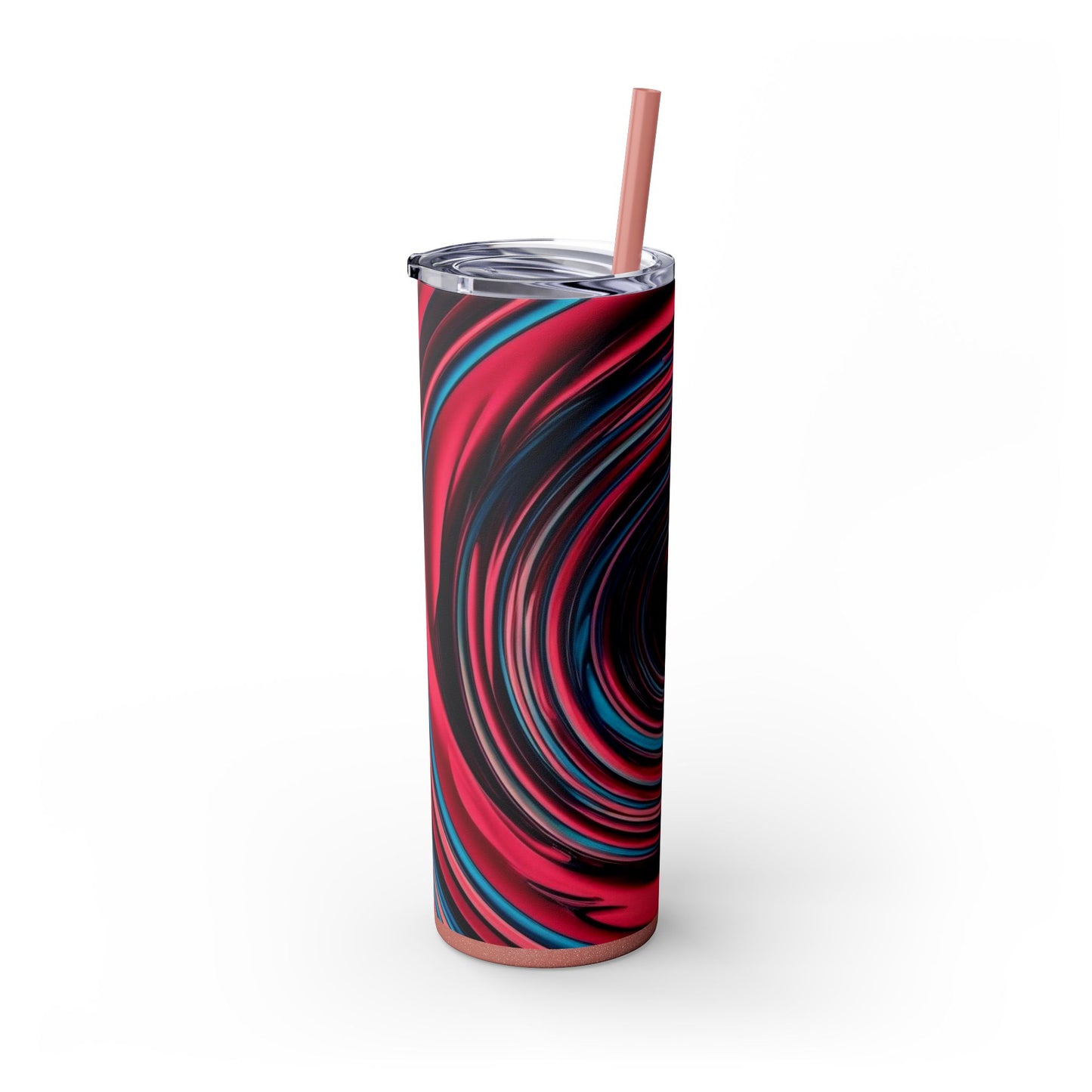 Optical Illusion Skinny Tumbler with Straw, 20oz