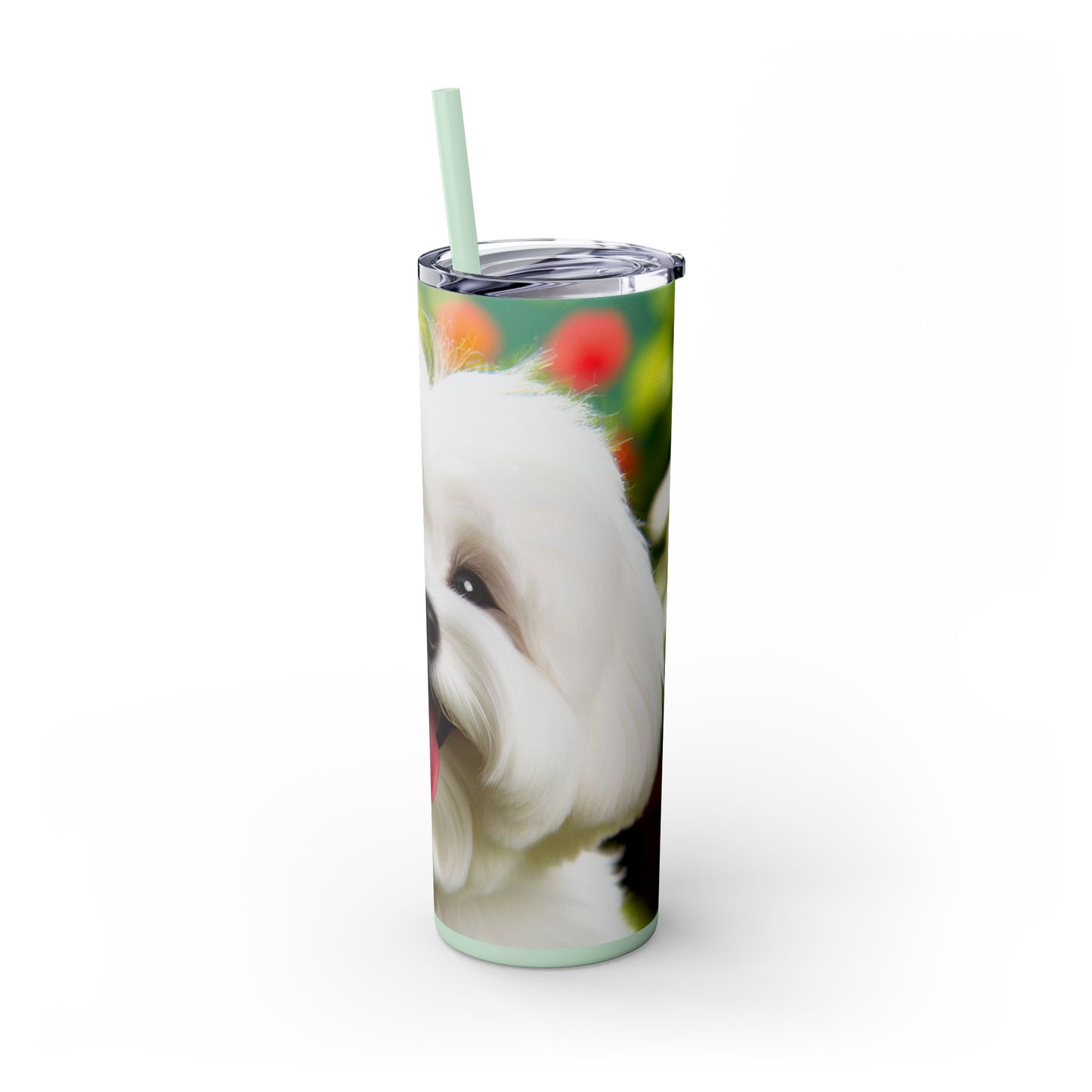 Skinny Tumbler with Straw – 20 oz Stainless Steel Cup