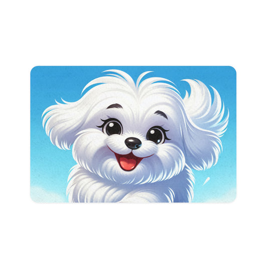 Pet Food Mat (12x18) - Maltese