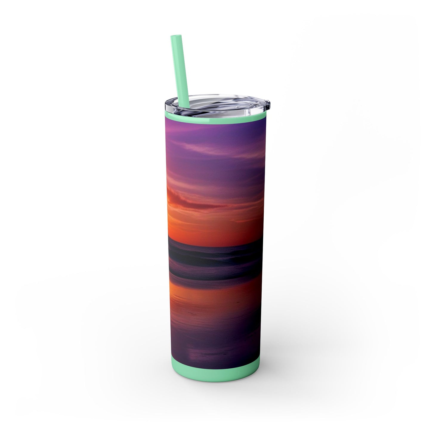 Brilliant Sunrise Skinny Tumbler with Straw, 20oz