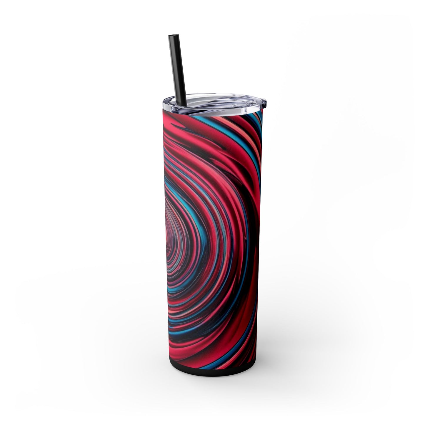 Optical Illusion Skinny Tumbler with Straw, 20oz