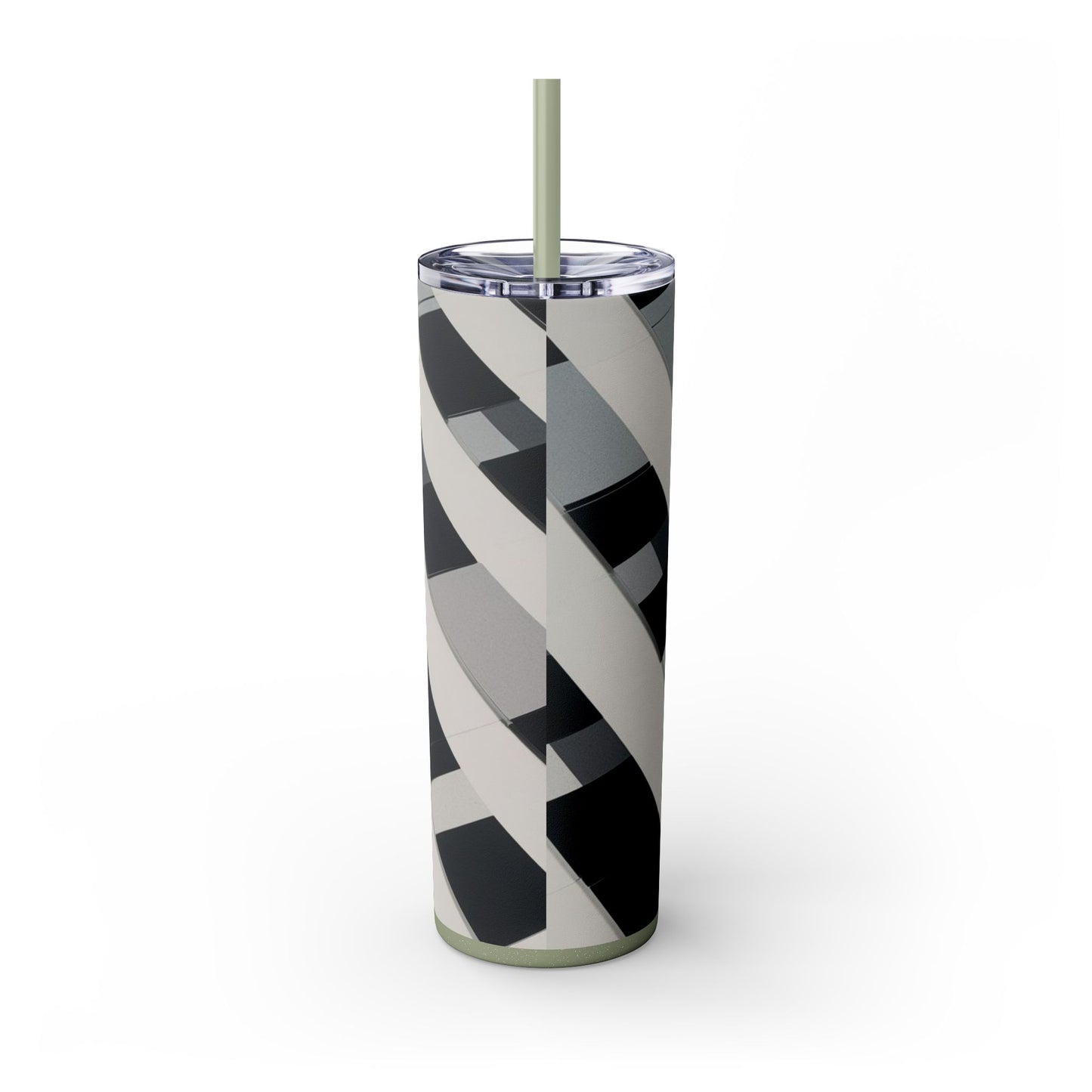 Optical Illusion Skinny Tumbler with Straw, 20oz