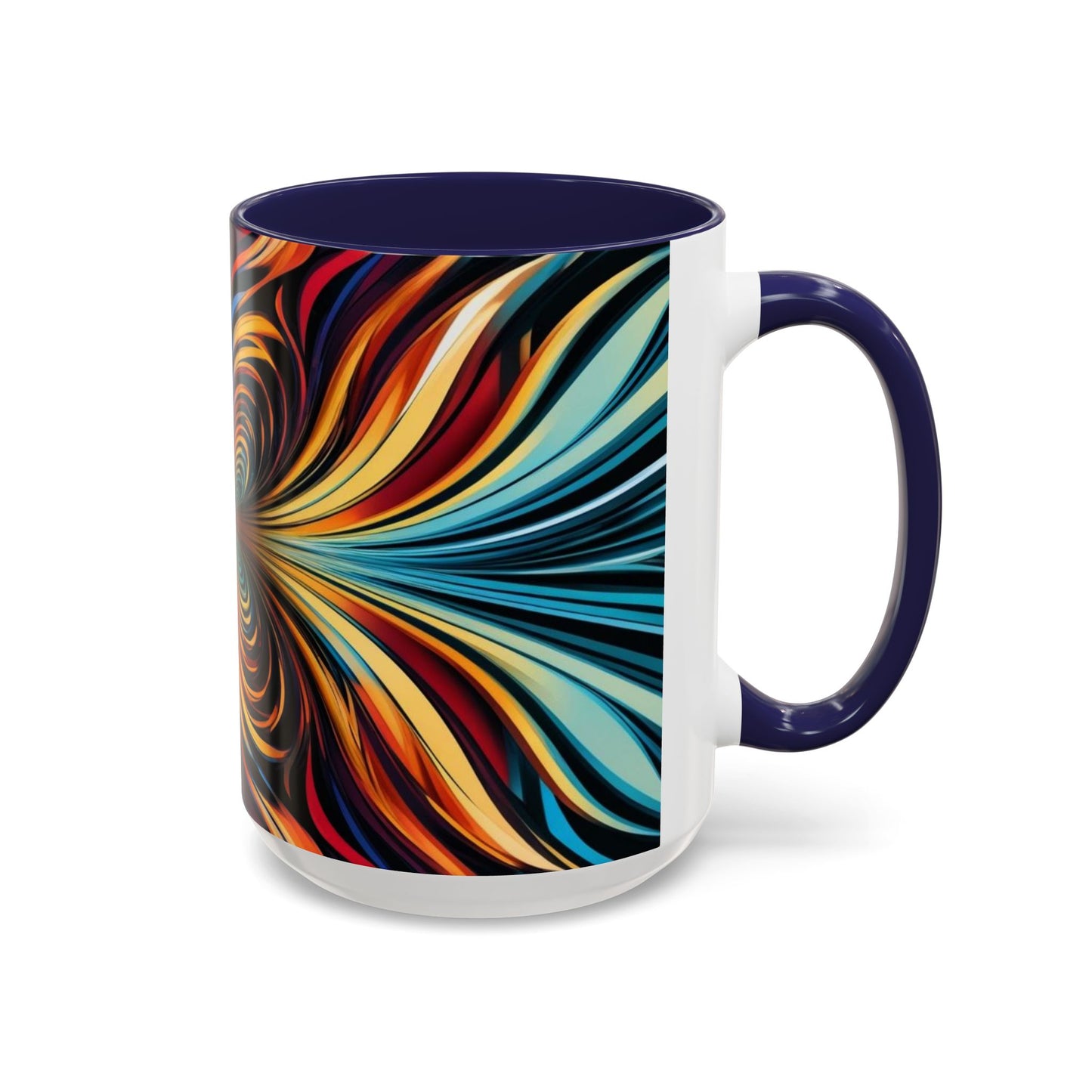 Optical Illusion Accent Mug – Ceramic Coffee Cup