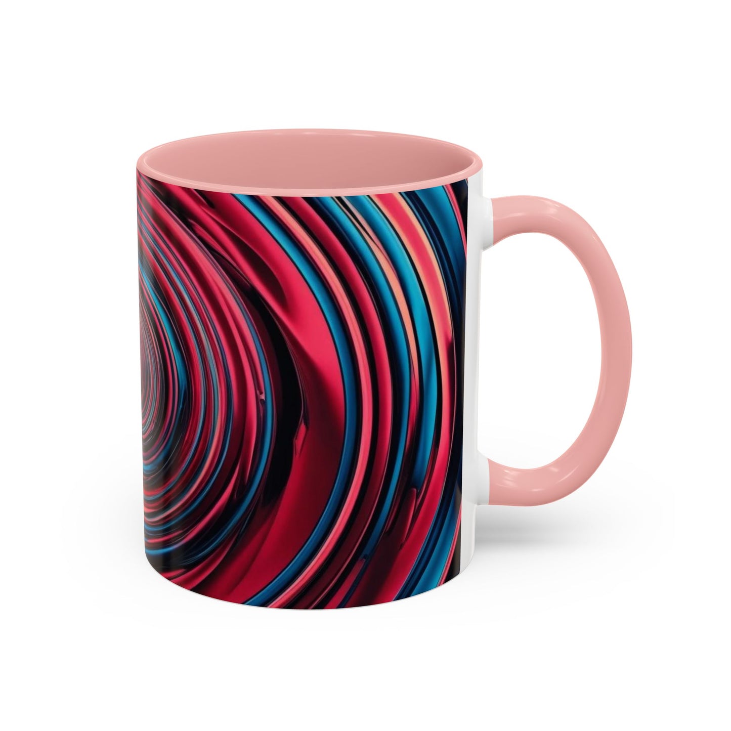 Optical Illusion Accent Mug – Ceramic Coffee Cup