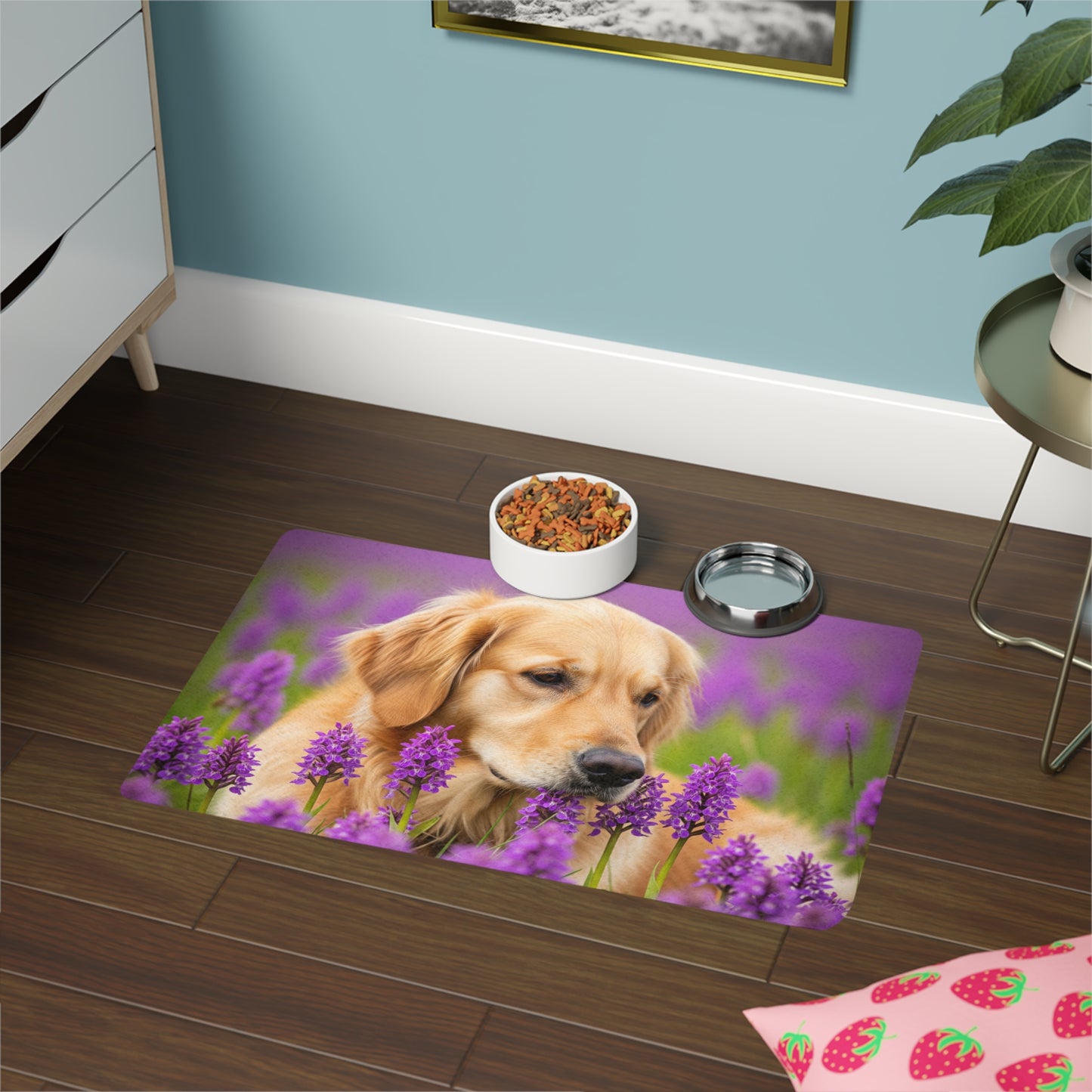 Pet Food Mat (12x18) - Golden Retriever